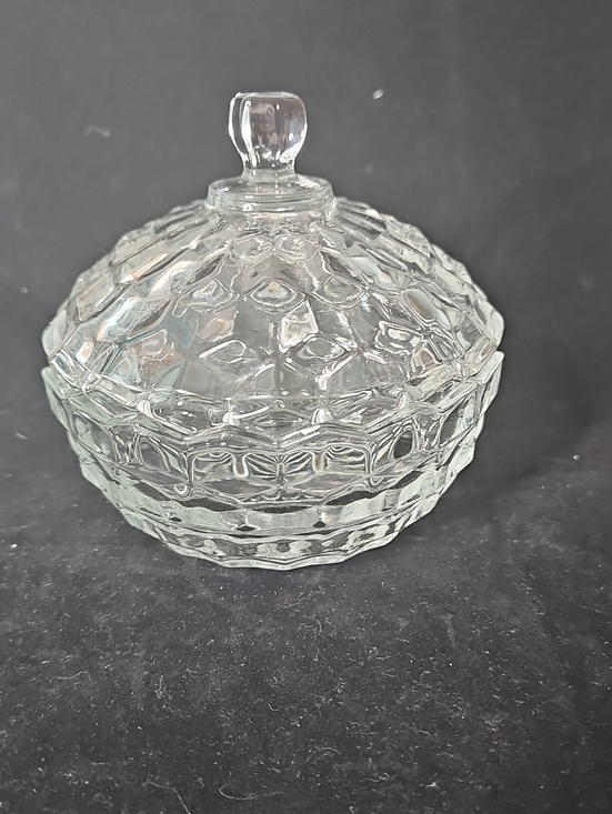 Westmoreland Other - Vintage Westmorland Clear Pressed Glass Lidded Candy Dish